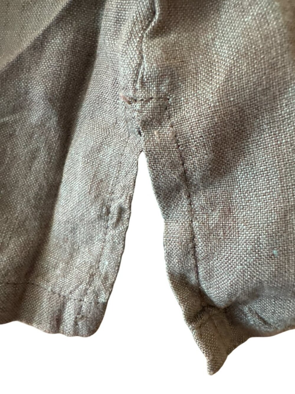 Bryn Walker Sleeveless Linen Button Front Top Small Olive Green USA Lagenlook - Picture 5 of 6